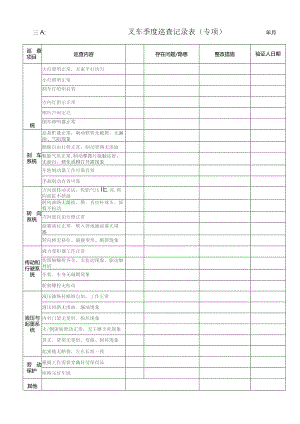 叉车月巡查记录表.docx