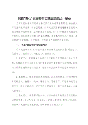 国企党建品牌创建典型经验材料.docx