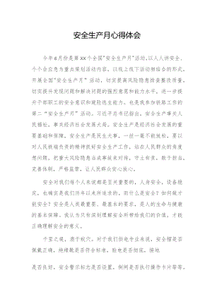 安全生产月心得体会.docx