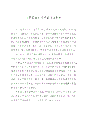 主题教育专题研讨发言材料.docx