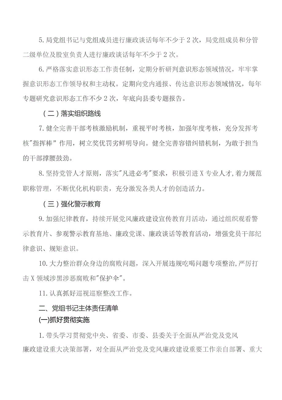 关于党风廉政建设工作工作落实情况自查报告含下步打算7篇合辑.docx_第2页