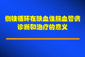 脑血管病与侧枝循环.ppt