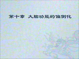 第十章 大脑功能的偏侧化.ppt