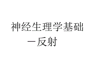 神经生理学基础－ 反射.ppt