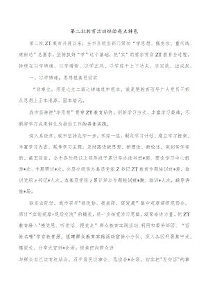 第二批教育活动经验亮点特色.docx