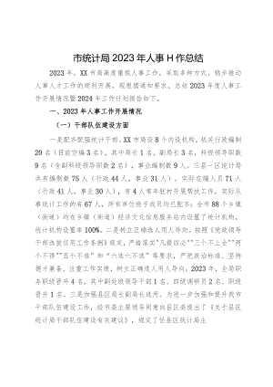 市统计局2023年人事工作总结.docx