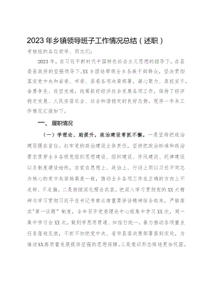 2023年乡镇领导班子工作情况总结.docx