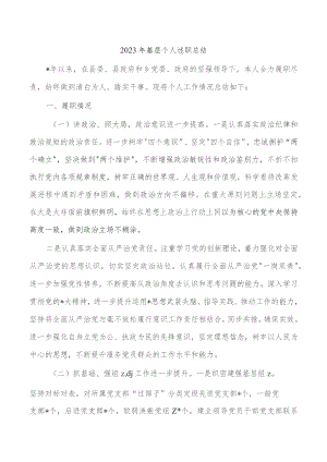 2023年基层个人述职总结.docx