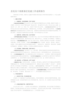 县党员干部抓基层党建工作述职报告.docx