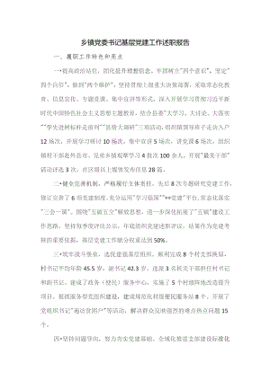 乡镇党委书记基层党建工作述职报告.docx