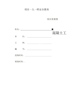 一人一档一套混凝土工教育资料.docx