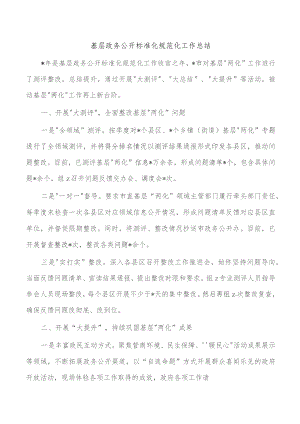 基层政务公开标准化规范化工作总结.docx