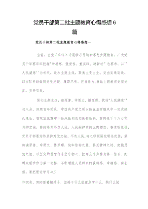 党员干部第二批主题教育心得感想6篇.docx
