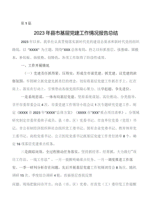 2023年党建工作亮点工作开展情况总结包含下步思路（8篇）.docx