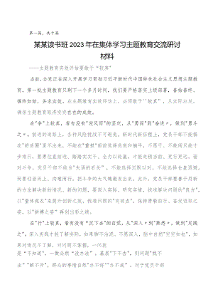 （十篇）党内集中教育交流发言材料及心得体会.docx
