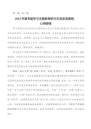 2023年度第二阶段“学思想、强党性、重实践、建新功”专题教育发言材料及心得体会.docx