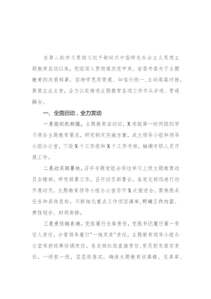（8篇）2023第二批专题教育开展情况自查评估总结报告.docx