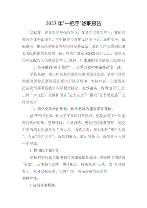 2023年“一把手”述职报告.docx