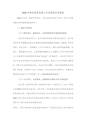 2023年度抓基层党建工作述职报告供借鉴.docx