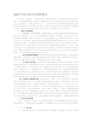 2023年党支部书记述职报告.docx