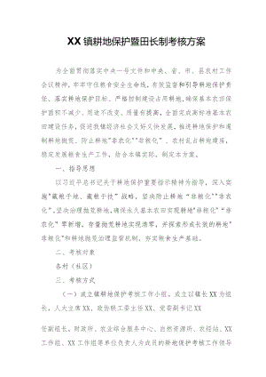XX镇耕地保护暨田长制考核方案.docx