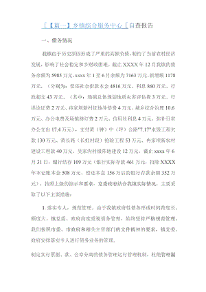 乡镇综合服务中心自查报告精选三篇.docx