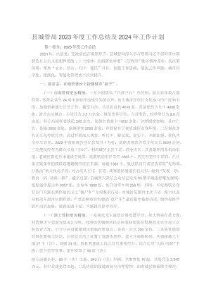 县城管局2023年度工作总结及2024年工作计划.docx