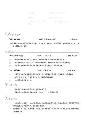 商务市场销售求职简历.docx