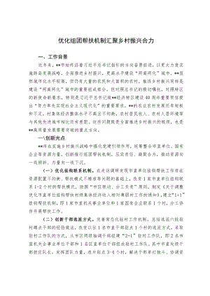 【经验材料】优化组团帮扶机制汇聚乡村振兴合力.docx