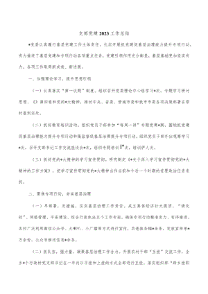 支部党建2023工作总结.docx