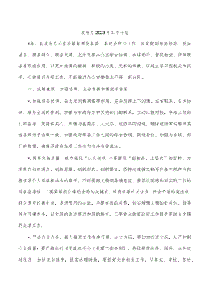 政府办2023年工作计划.docx