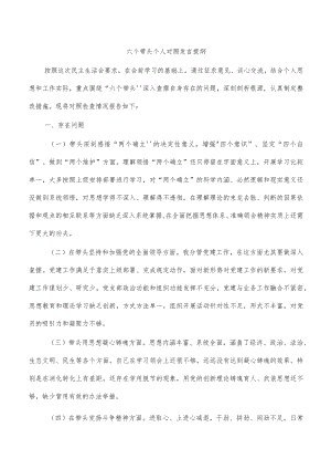 六个带头个人对照发言提纲.docx