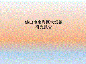 大沥研究报告.ppt