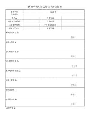 专卖店制作申请审核表.docx