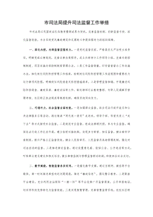 市司法局提升司法监督工作举措.docx