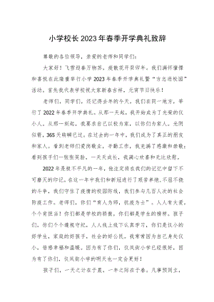 小学校长2023年春季开学典礼致辞3篇.docx
