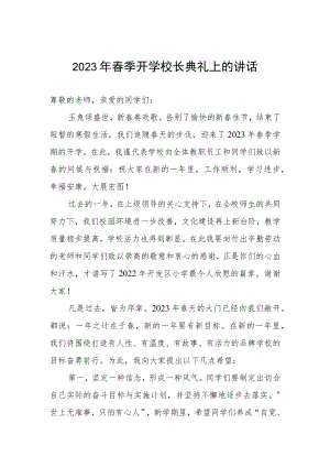 2023年春季开学校长典礼上的讲话.docx