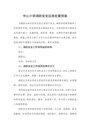 中心小学消防安全应急处置预案.docx