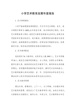 小学艺术教育发展年度报告.docx