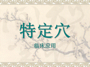 特定穴的临床应用.ppt