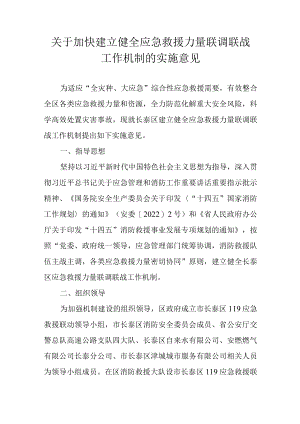 关于加快建立健全应急救援力量联调联战工作机制的实施意见.docx