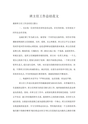 班主任工作总结范文.docx