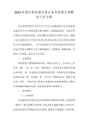 2023年景区和非景区景点安全管理专项整治工作方案.docx