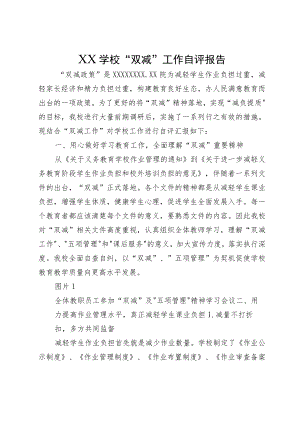 XX学校“双减”工作自评报告.docx