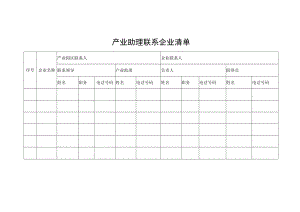 产业助理联系企业清单.docx