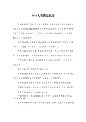 审计人员廉政纪律.docx