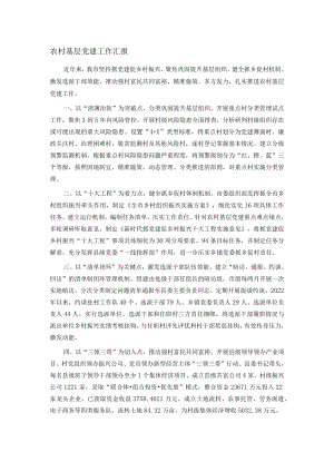 农村基层党建工作汇报.docx
