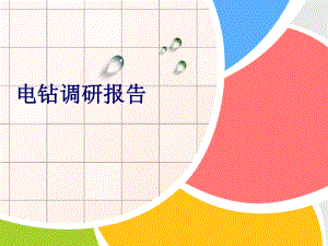 电钻调研报告.ppt
