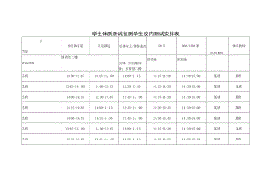 学生体质测试被测学生校内测试安排表.docx