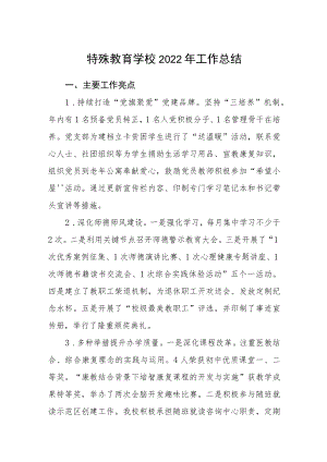 特殊教育学校2022年工作总结.docx